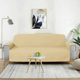 Cotton Quilted Sofa Cover ﹙ Baige ﹚